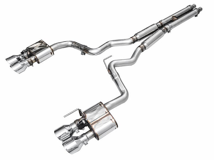 AWE Tuning Adjustable Quad-Exhaust Cat-Back For Mustang GT - SwitchPath ™ 3025-42650